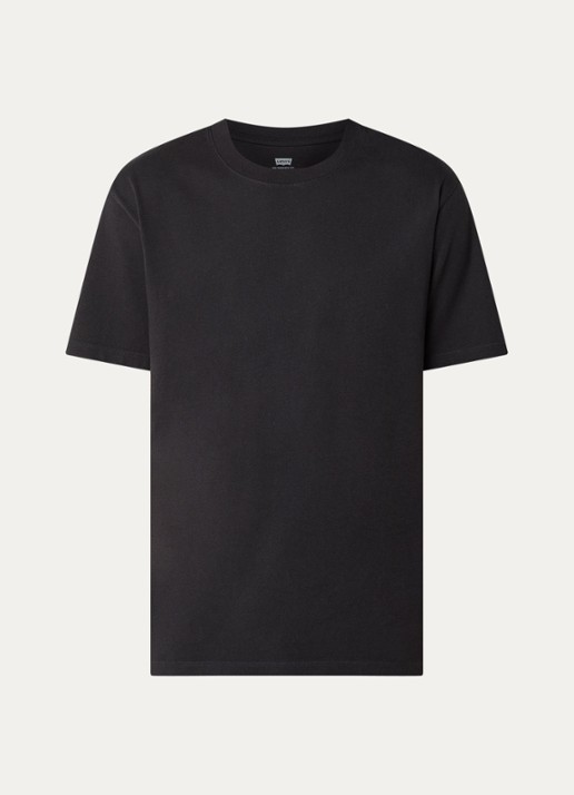Levi's T-shirt met stretch - voorkant 3 zwart