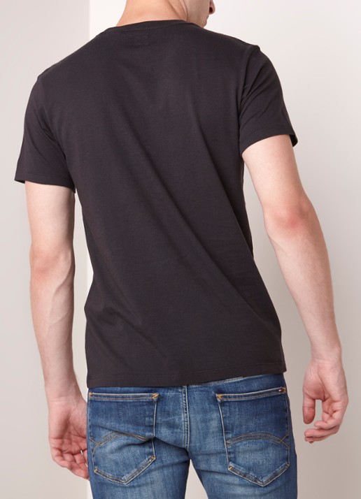 Levi's T-shirt van katoen met logoborduring - achterkant 3 zwart
