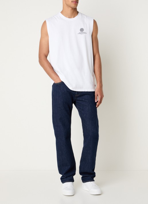 Levi's Tanktop met logo- en backprint - voorkant 4 wit
