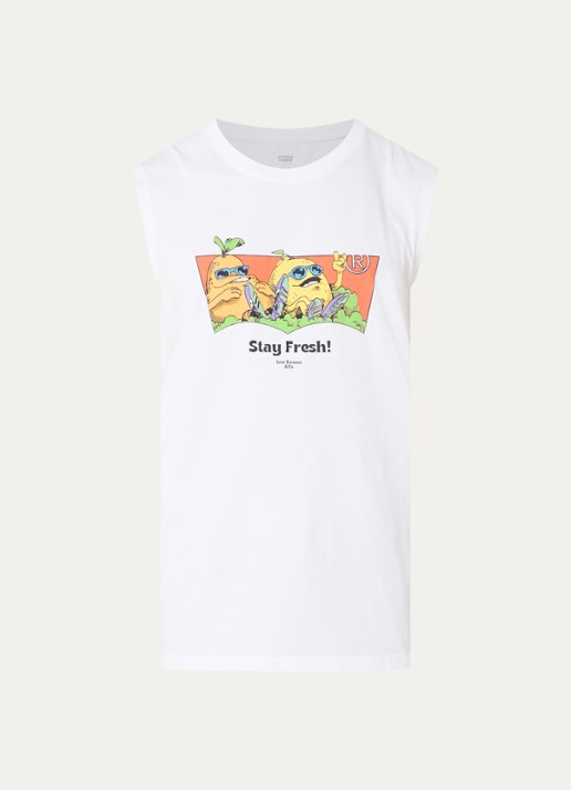 Levi's Tanktop met print - voorkant 3 wit