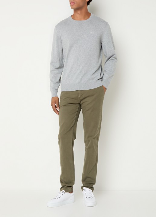 Levi's Tapered fit chino met steekzakken - voorkant 4 olijfgroen
