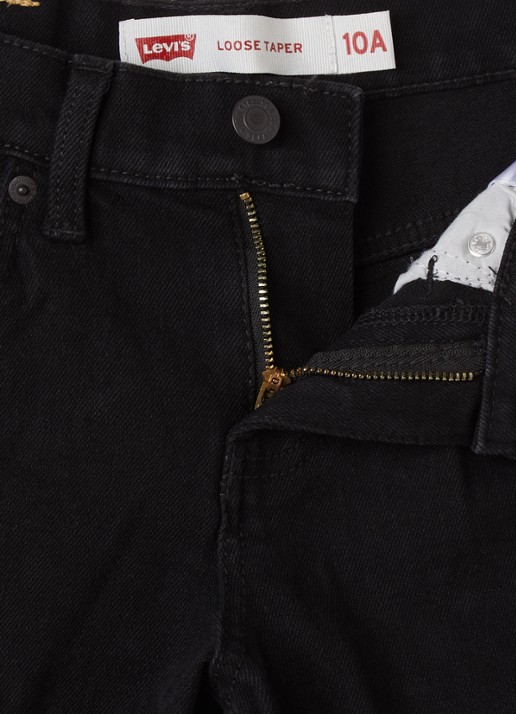 Levi's Tapered loose fit jeans met lichte wassing - detail beige