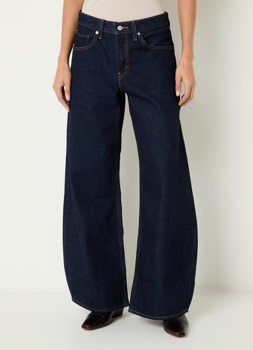 Levi's Teardrop high waist wide leg jeans met donkere wassing
