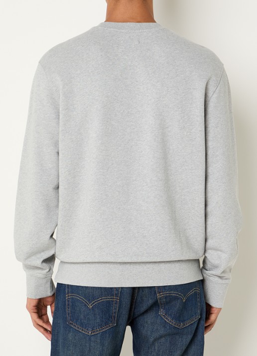 Levi's The Original sweater met gemêleerd dessin en logoborduring - achterkant 2 grijsmele