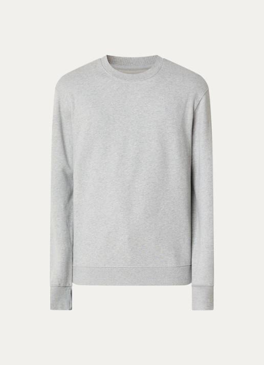 Levi's The Original sweater met gemêleerd dessin en logoborduring - voorkant 3 grijsmele