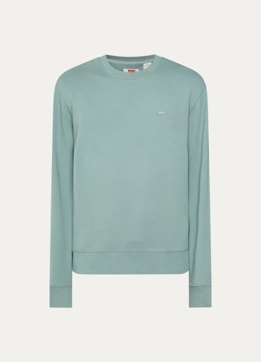 Levi's The Original sweater met logoborduring - voorkant 3 blauwgrijs