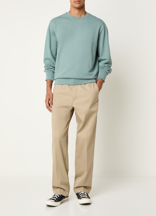 Levi's The Original sweater met logoborduring - voorkant 4 blauwgrijs