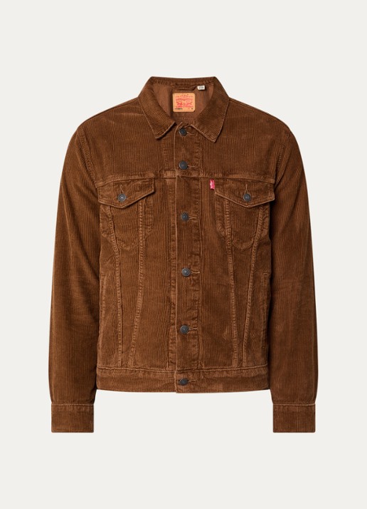 Levi's The Trucker jack van corduroy - voorkant bruin