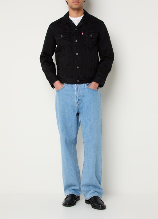 Levi's The Trucker spijkerjas met borstzakken - voorkant 2 zwart