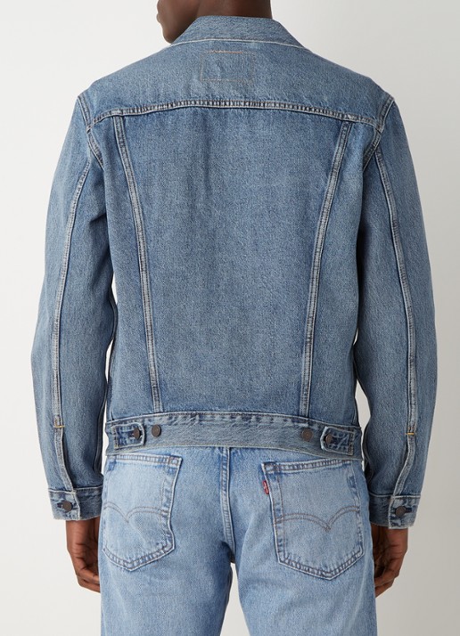Levi's The Trucker spijkerjas met steekzakken - achterkant 3 lichtblauw