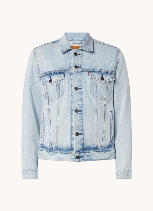 Levi's The Trucker spijkerjas met steekzakken - voorkant 3 lichtblauw