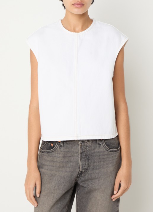 Levi's Tooth Fairy top van denim met siernaad