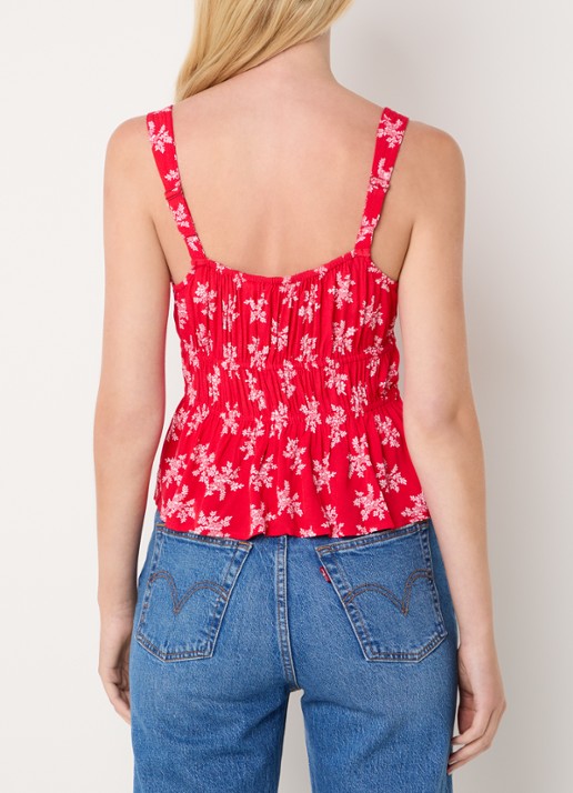 Levi's Top met bloemenprint - achterkant 4 steenrood