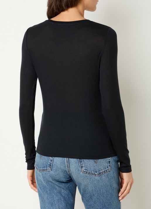 Levi's Top met ribstructuur - achterkant zwart