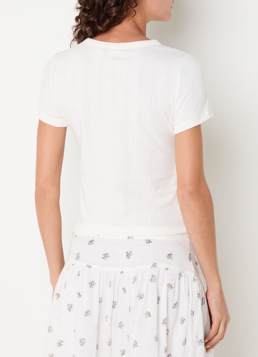 Levi's Top met ronde hals - achterkant 2 gebroken wit