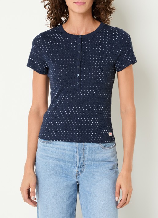 Levi's Top met stippenprint
