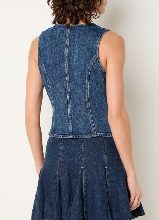 Levi's Top van denim - achterkant 3 indigo