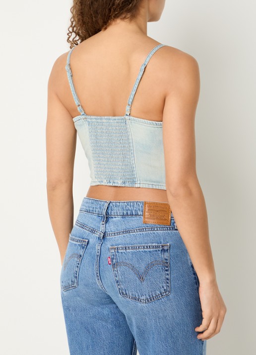 Levi's Top van denim - achterkant blauwgrijs