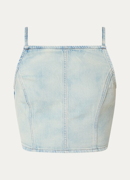 Levi's Top van denim - voorkant 3 blauwgrijs