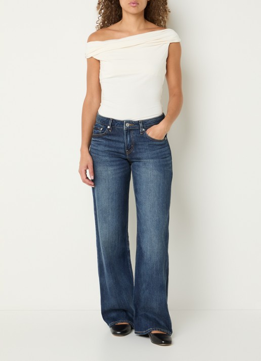 Levi's Tori mouwloze top met stretch - voorkant 2 gebroken wit