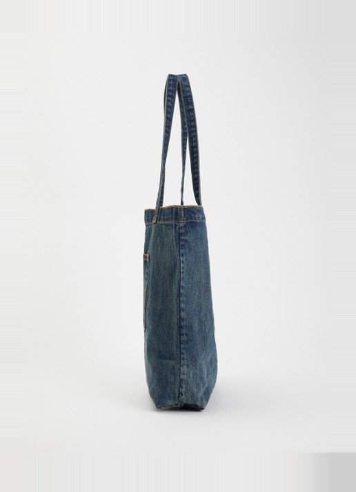 Levi's Tote schoudertas van denim - detail 4 donkerblauw