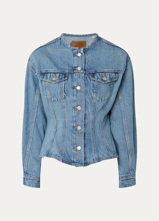 Levi's Trucker spijkerjas met borstzakken - voorkant 2 blauw