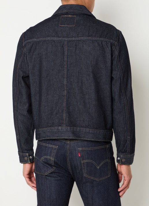 Levi's Twist spijkerjas met borst- en steekzakken - achterkant indigo