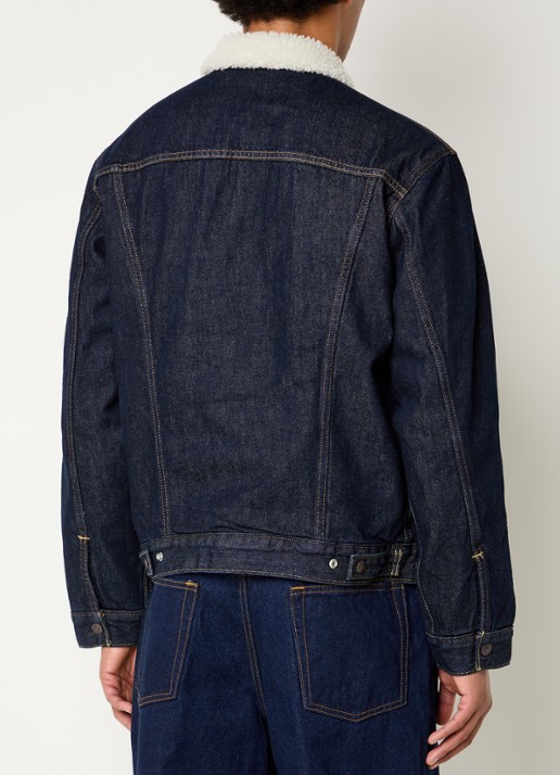 Levi's Type 3 Sherpa spijkerjas met teddy voering en steekzakken - achterkant 3 indigo