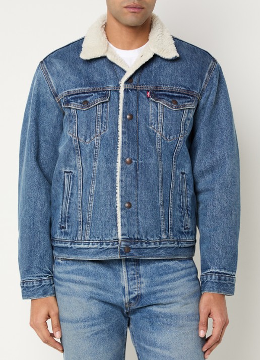 Levi's Type 3 spijkerjas met teddy voering en borstzakken