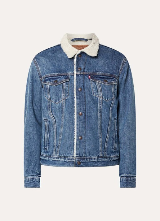 Levi's Type 3 spijkerjas met teddy voering en borstzakken - voorkant 2 indigo