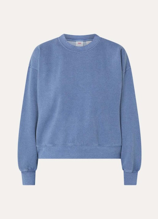 Levi's Vintage Boxy sweater met ronde hals - voorkant 3 blauw