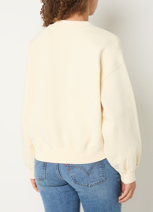 Levi's Vintage cropped sweater met V-hals - achterkant lichtgeel