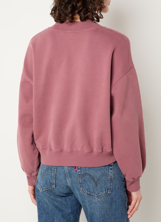 Levi's Vintage cropped sweater met V-hals - achterkant 2 taupe