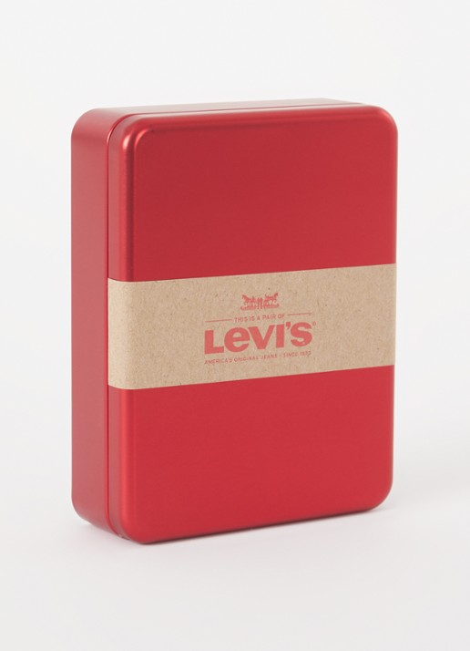 Levi's Vintage Two Horse portemonnee van leer met logo - detail zwart