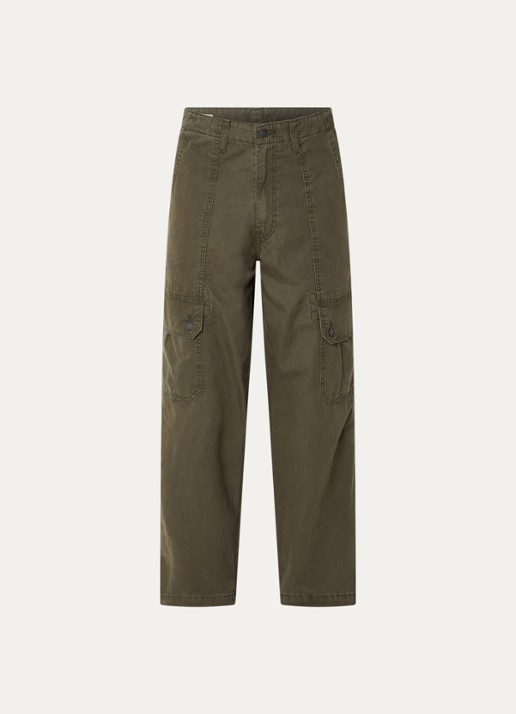 Levi's Wide fit cargobroek met steekzakken - voorkant groen