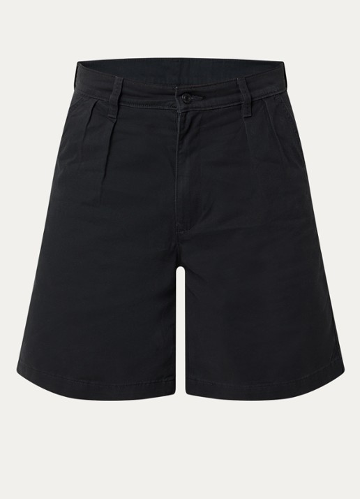 Levi's Wide fit korte broek met steekzakken - voorkant zwart
