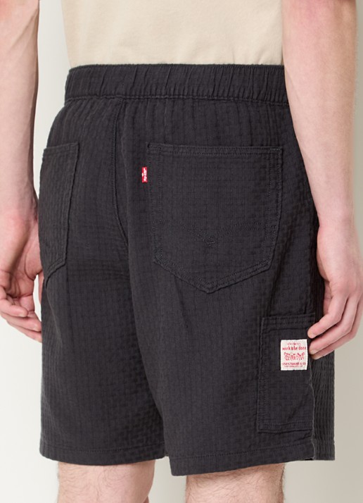 Levi's Wide fit korte broek met structuur - achterkant 3 donkerblauw