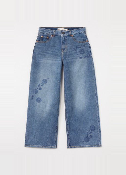 Levi's Wide leg jeans met borduring