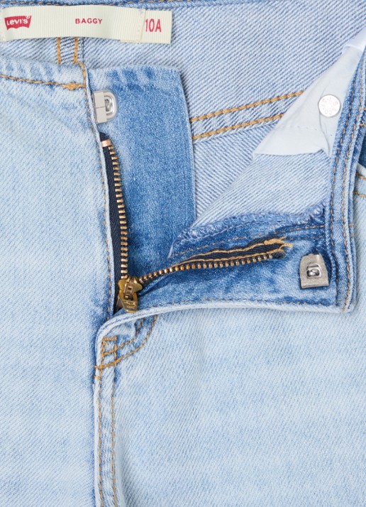 Levi's Wide leg jeans met lichte wassing - detail 3 indigo
