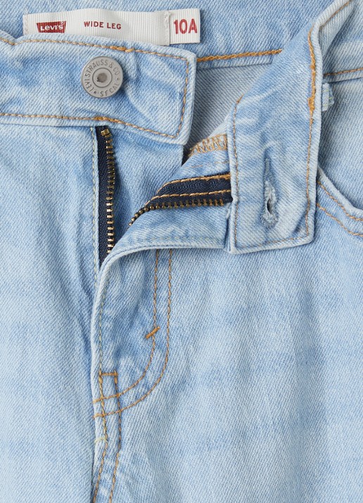 Levi's Wide leg jeans met lichte wassing - detail 3 indigo