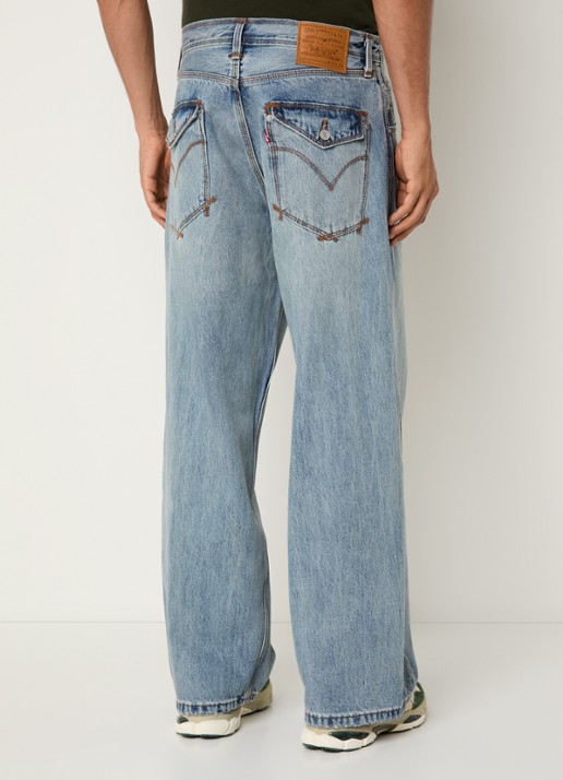 Levi's Wide leg jeans met lichte wassing - achterkant 5 indigo