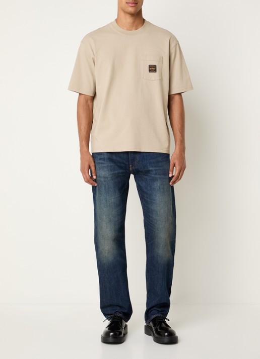Levi's Workwear T-shirt met borstzak - voorkant 2 khaki