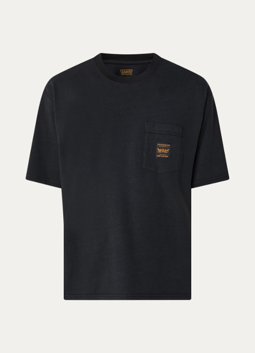 Levi's Workwear T-shirt met borstzak - voorkant 3 zwart