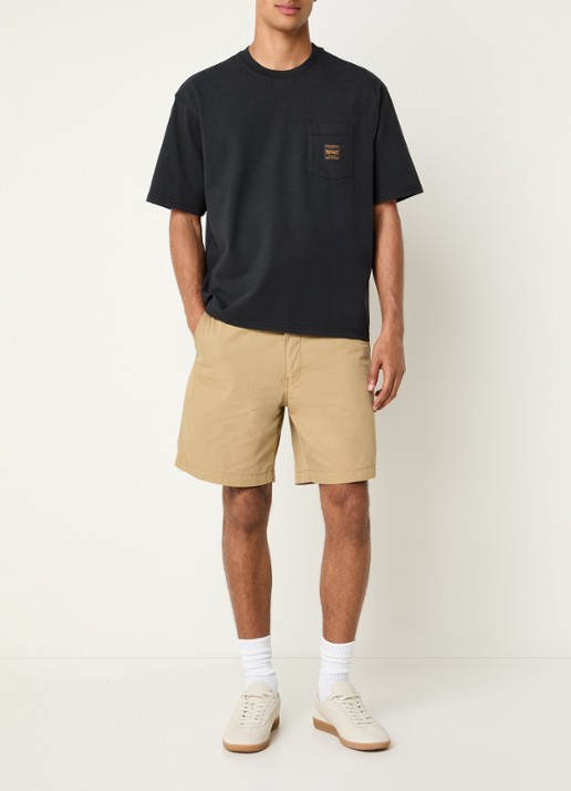 Levi's Workwear T-shirt met borstzak - voorkant 4 zwart