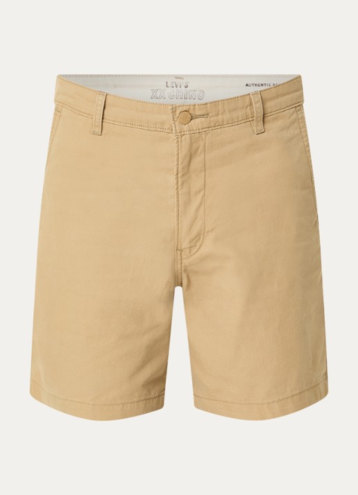 Levi's XX Authentic II straight fit korte chino met steekzakken - voorkant camel