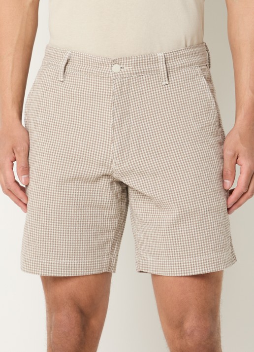 Levi's XX straight fit korte broek met ruitdessin
