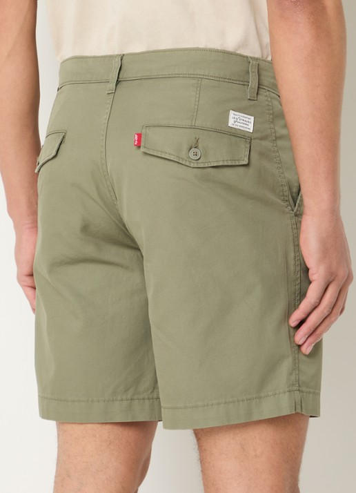Levi's XX straight fit korte broek met steekzakken - achterkant 4 lichtgroen