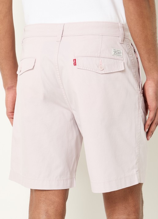 Levi's XX straight fit korte broek met steekzakken - achterkant 2 lichtroze