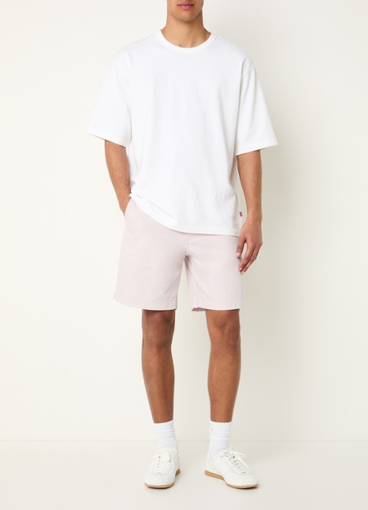 Levi's XX straight fit korte broek met steekzakken - voorkant 4 lichtroze
