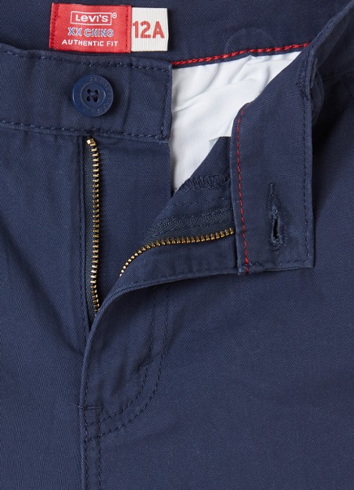 Levi's XX straight fit korte chino met steekzakken - detail 3 donkerblauw